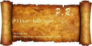 Pilter Rózsa névjegykártya